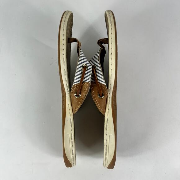 Sperry Top-Sider Womens 6.5M Shoes Sandals Flip Flops Flats Navy Nautical Stripe - Picture 4 of 15